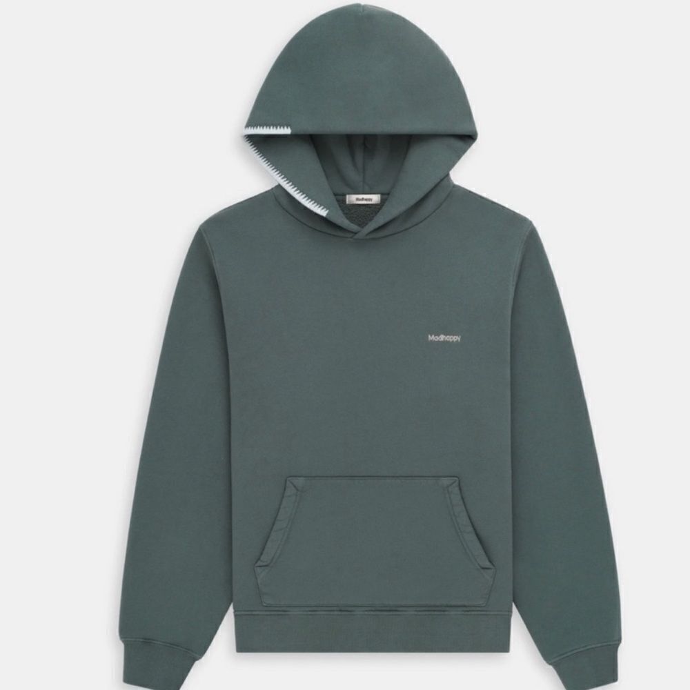 MADHAPPY sold out color way Classics Hoodies Medium Green and white embroidered
